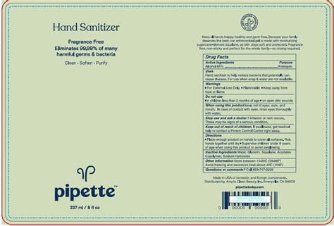 pipette ingredients